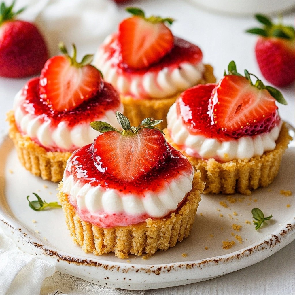 Sugar-Free Keto Strawberry Cheesecake Tarts Delight