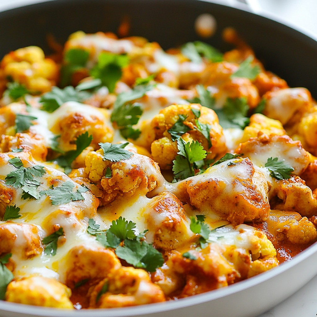 Spicy Keto Cauliflower and Chicken Skillet Delight
