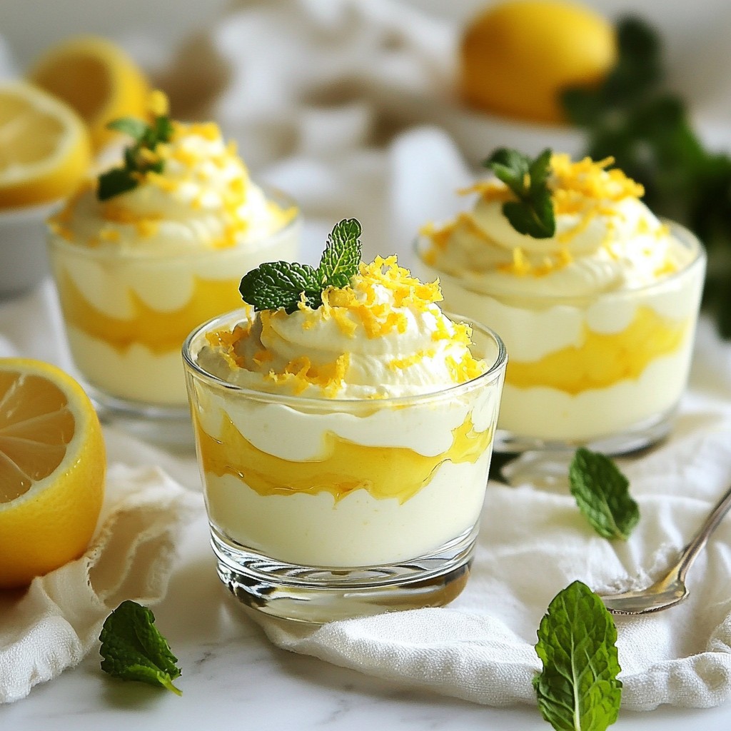 Sugar-Free Lemon Mousse Cups Delightfully Creamy Treat