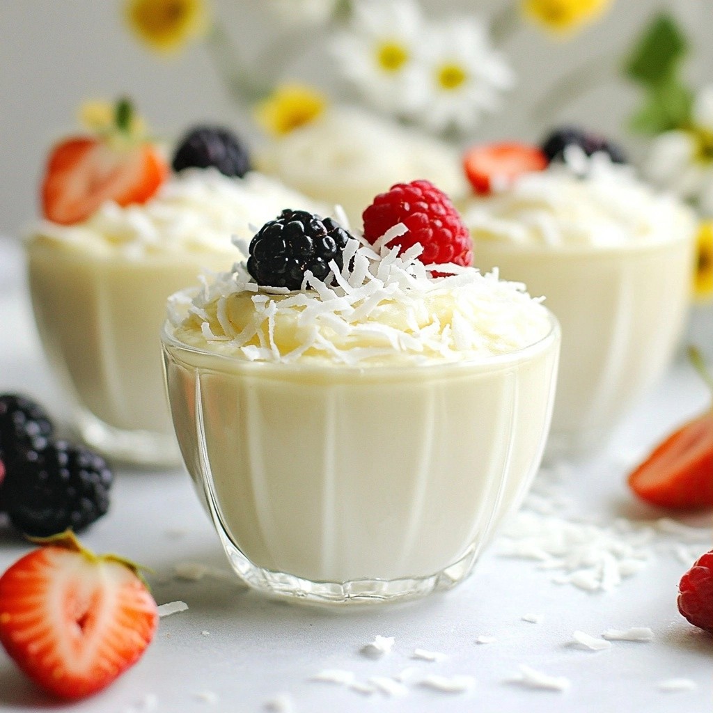 Sugar-Free Coconut Vanilla Pudding Delightful Treat