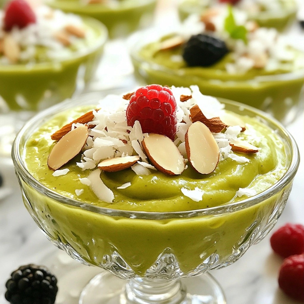 Silky Sugar-Free Matcha Avocado Pudding Delight