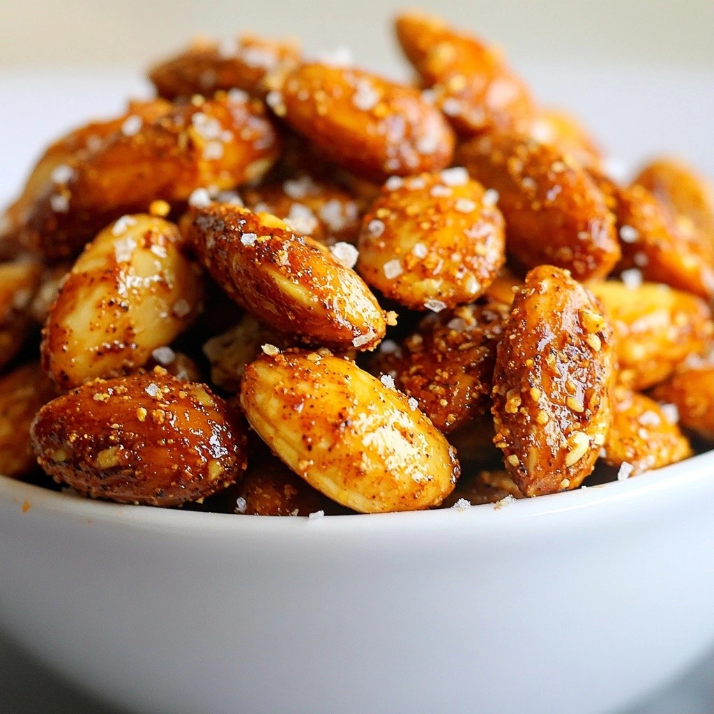 Crunchy Keto Spicy Garlic Almonds Tasty Snack Idea