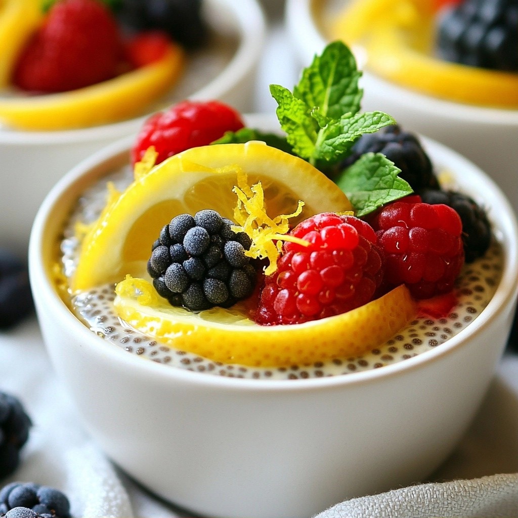Sugar-Free Low-Carb Lemon Chia Pudding Delight