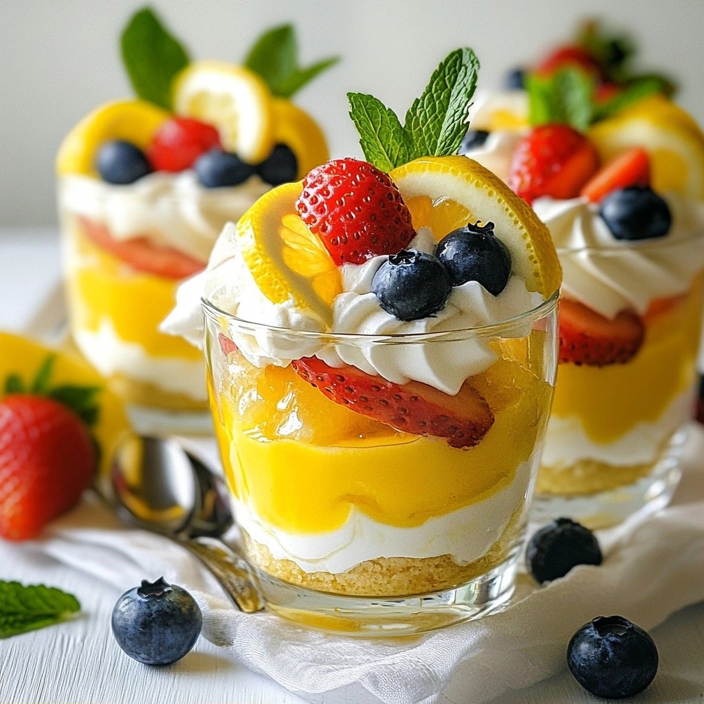 Creamy Low-Carb Lemon Berry Parfaits Delightful Treat
