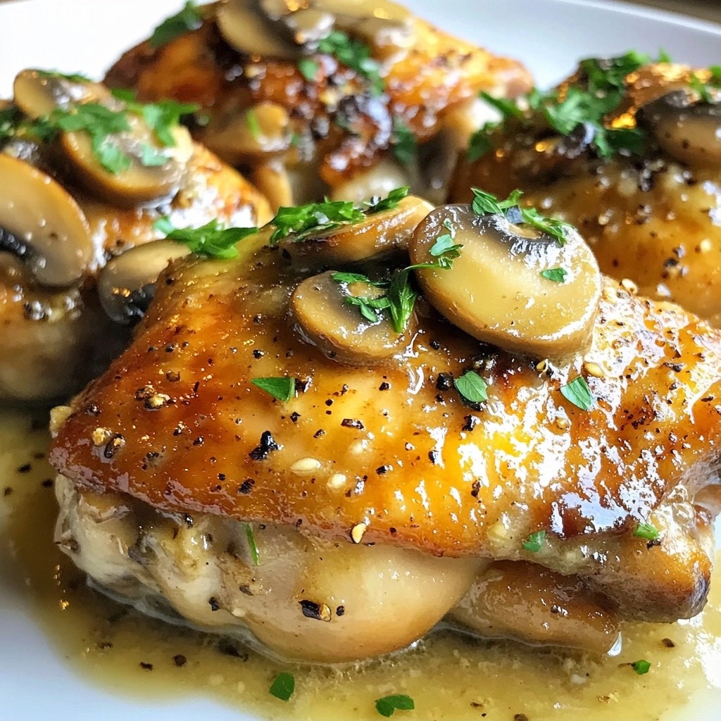 Creamy Keto Garlic Mushroom Chicken Thighs Delight