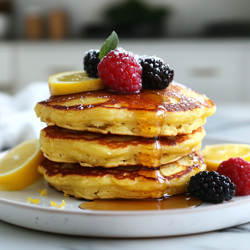 Fluffy Keto Lemon Ricotta Pancakes Easy and Delicious