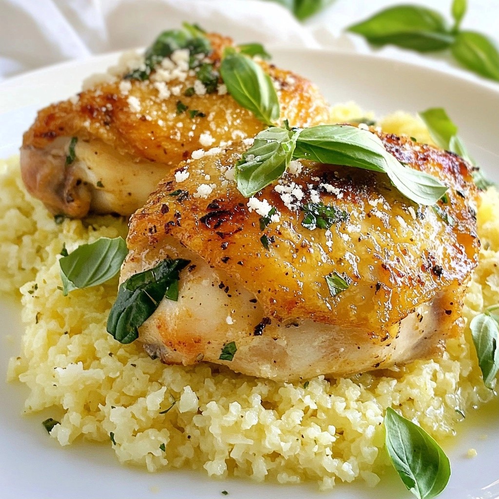 Savory Keto Basil Chicken with Cauliflower Rice Delight