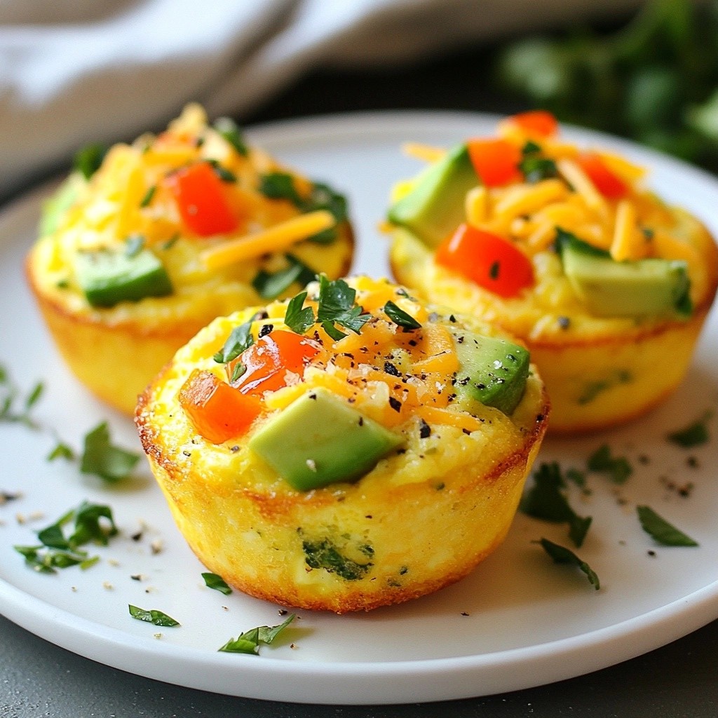 Savory Keto Avocado Egg Muffins Easy and Healthy Meal