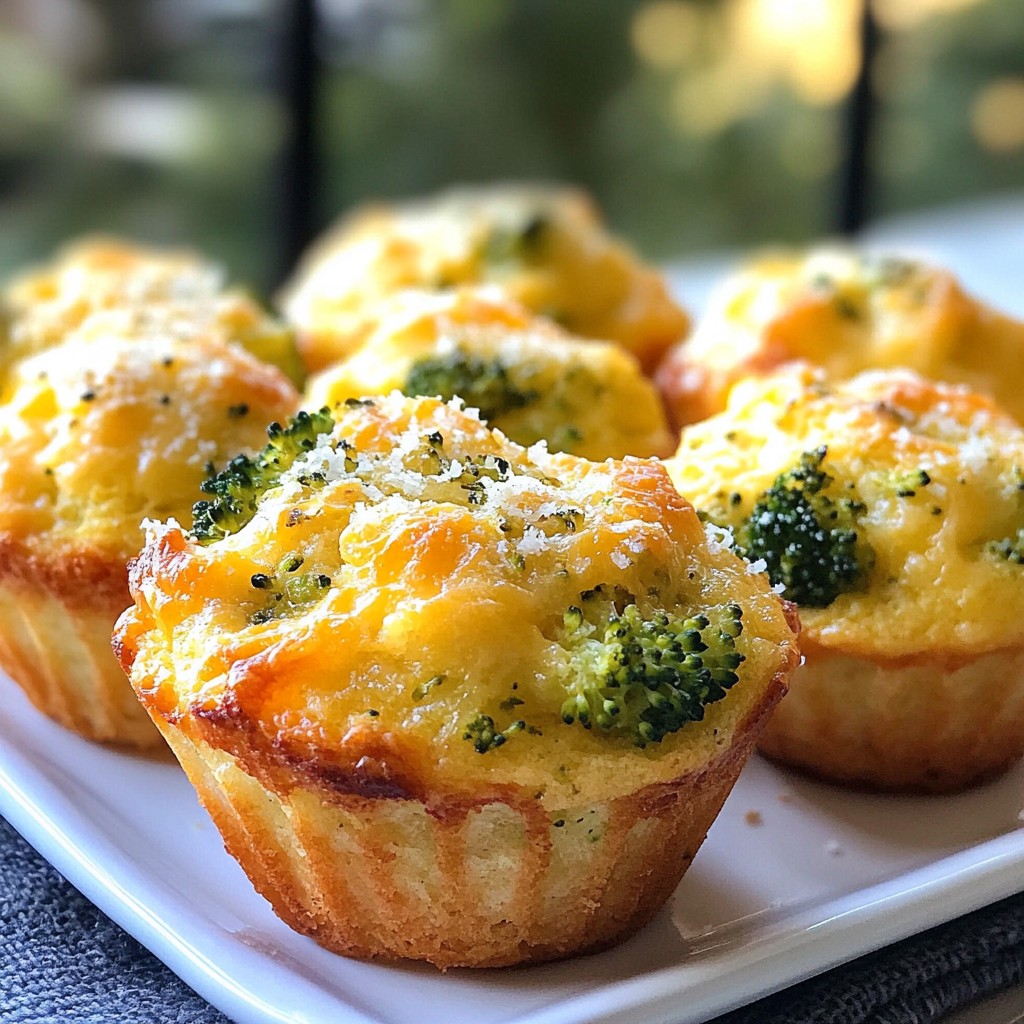 Cheesy Keto Broccoli Cheddar Muffins Savory Snack