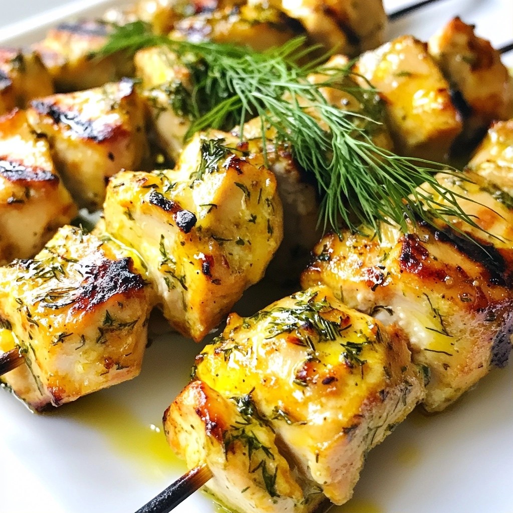 Savory Keto Lemon Dill Chicken Skewers Delight