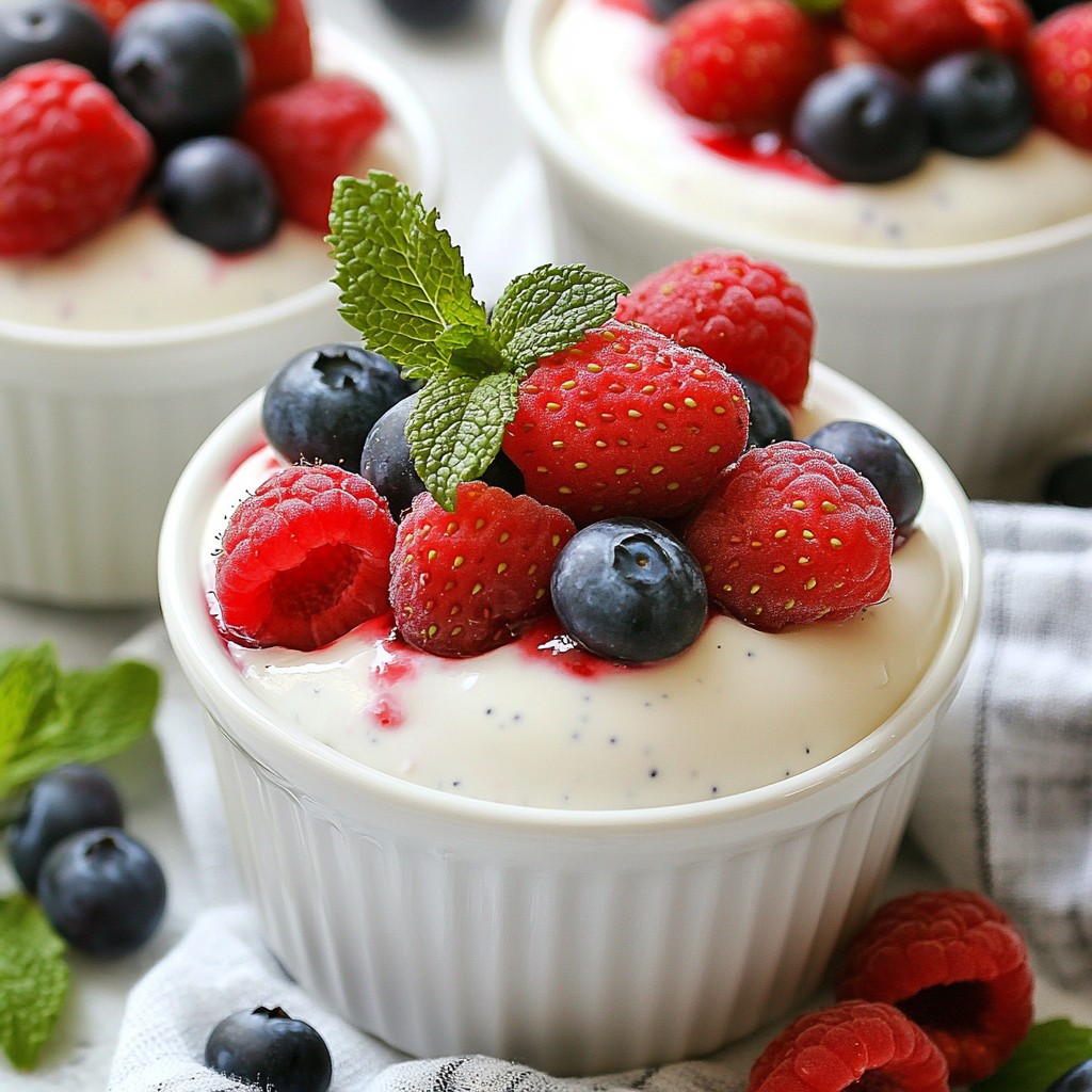 Fluffy Sugar-Free Berry Yogurt Mousse Delight