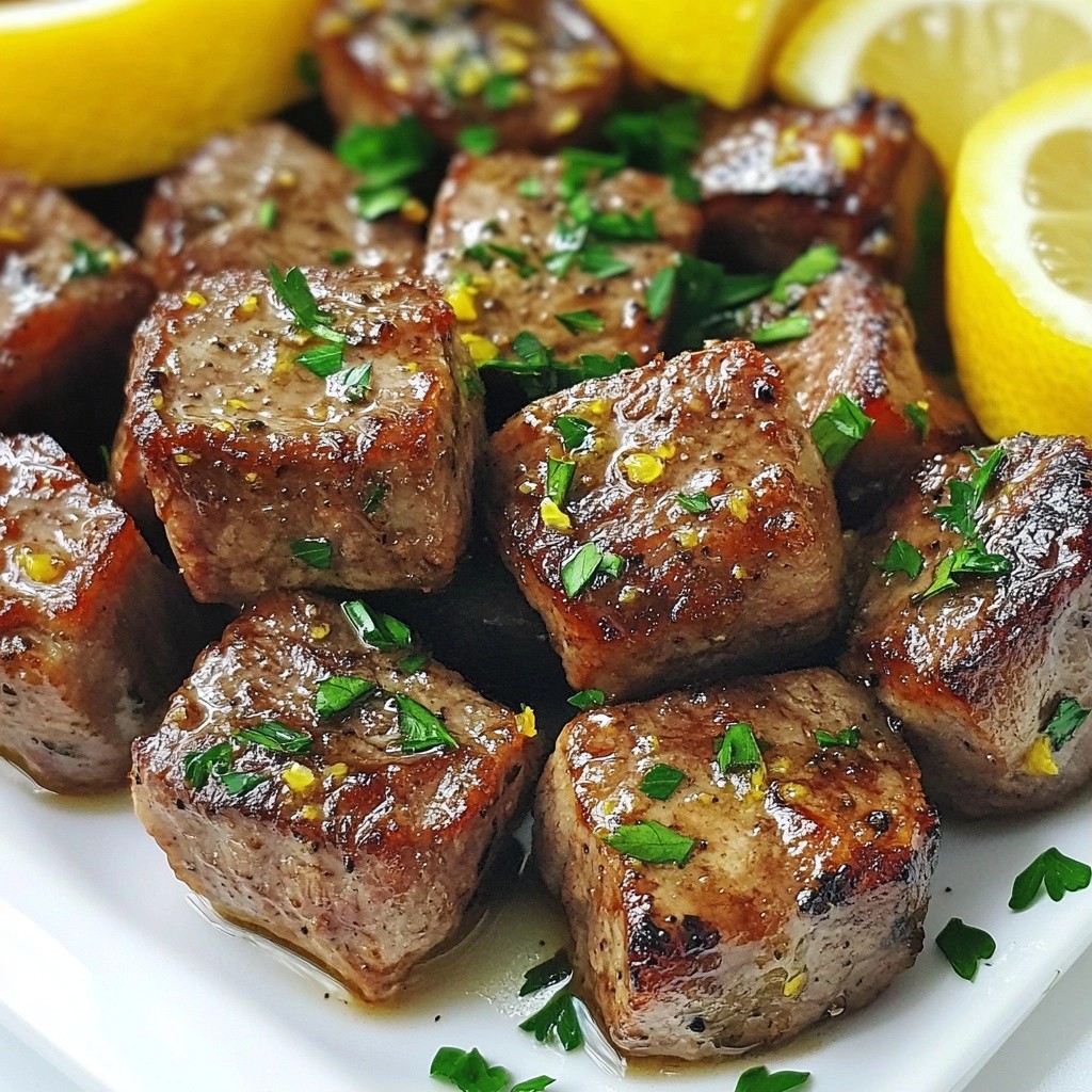 Sizzling Keto Lemon Herb Steak Bites Flavorful Treat