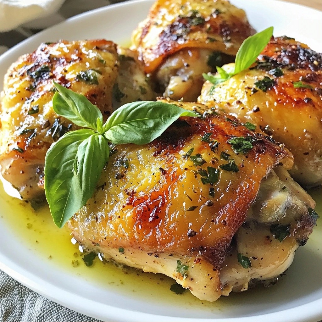 Savory Keto Garlic Basil Chicken Thighs Recipe Guide