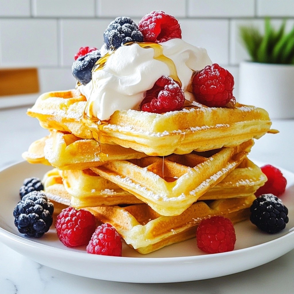 Fluffy Keto Vanilla Cream Waffles Easy Breakfast Delight