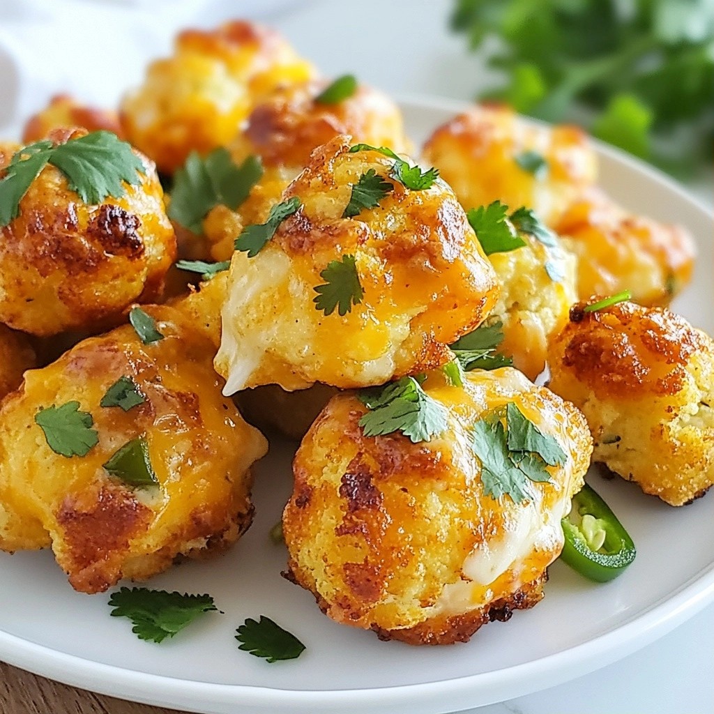 Cheesy Keto Jalapeño Cauliflower Bites Delight