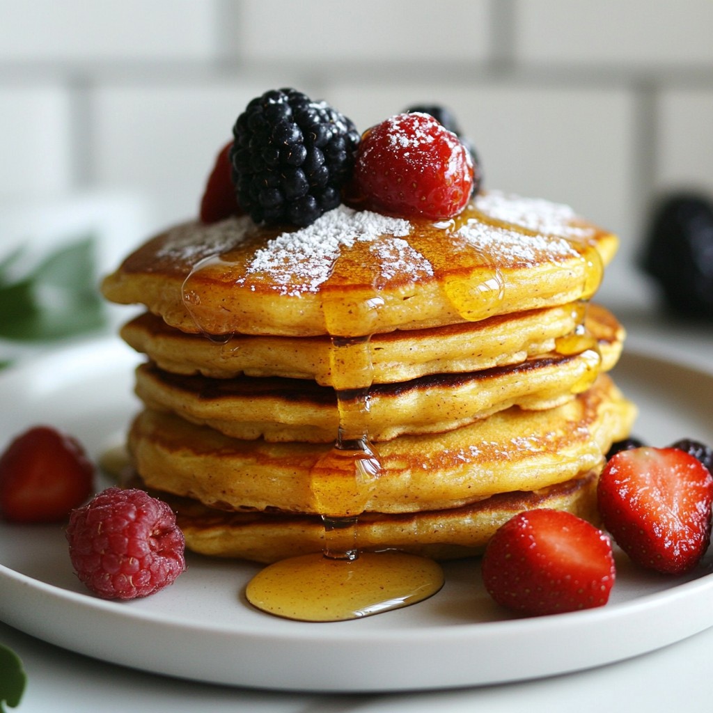 Fluffy Low-Carb Almond Flour Pancakes for Breakfast