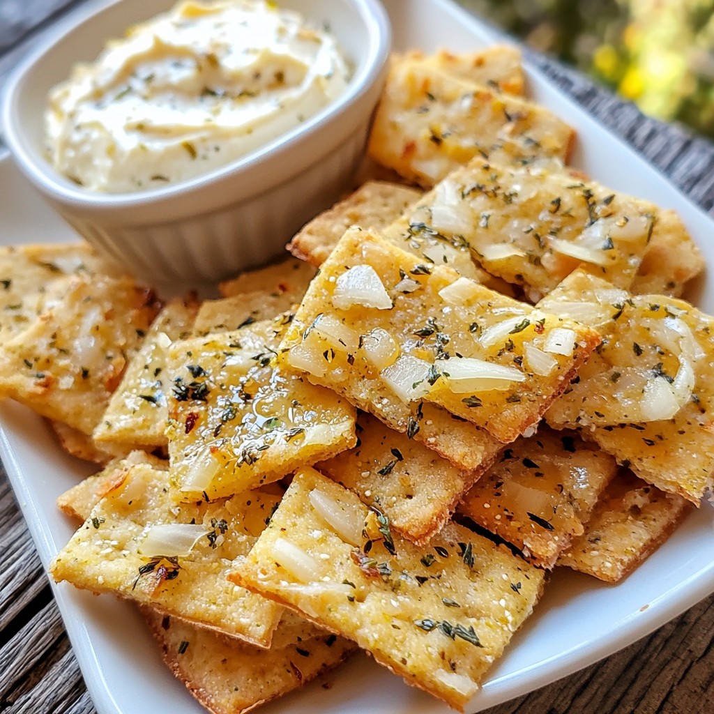 Savory Keto Herb and Onion Crackers Easy Recipe
