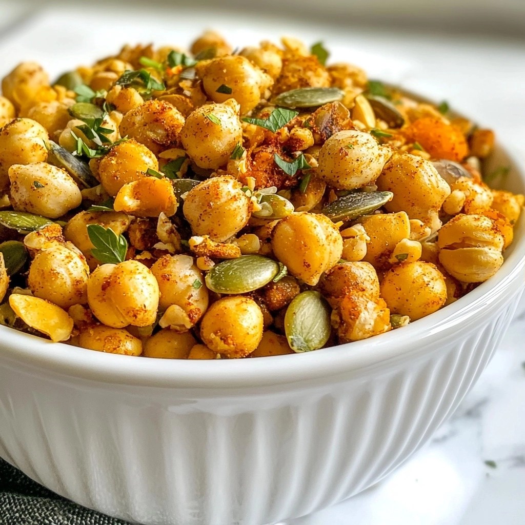 Crispy Keto Spiced Chickpea Snack Mix for Crunchy Joy