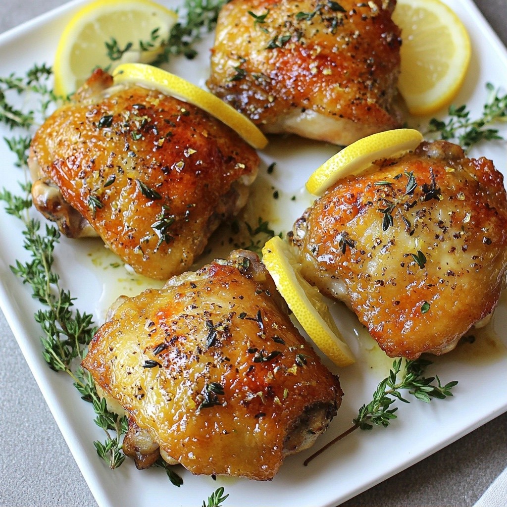 Zesty Low-Carb Lemon Herb Chicken Thighs Delightful Dish