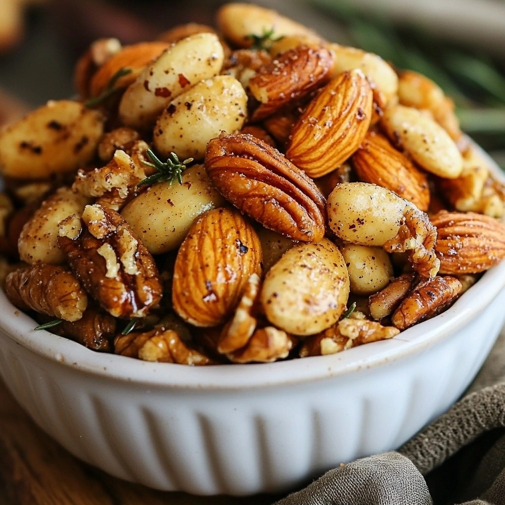 Crunchy Keto Ranch Flavored Nuts Healthy Snack Idea
