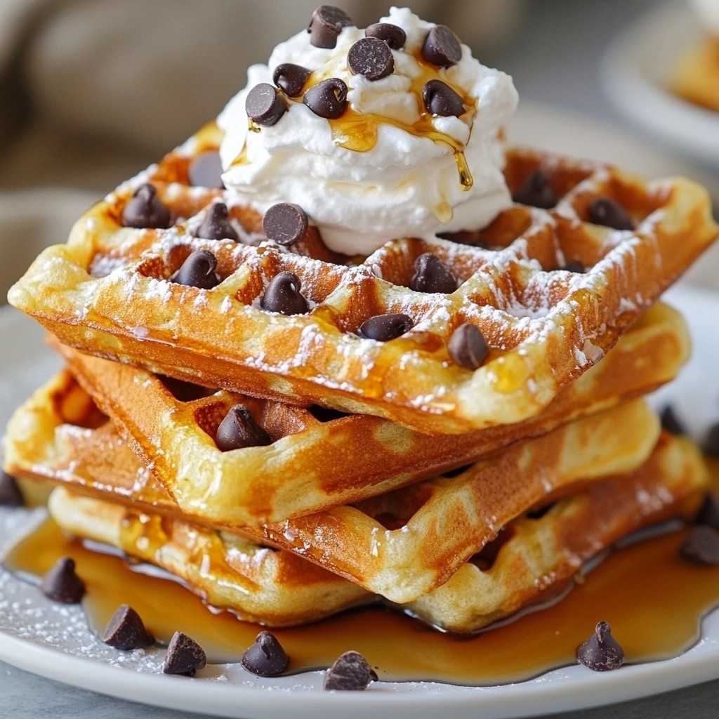 Fluffy Keto Chocolate Chip Waffles Simple Recipe