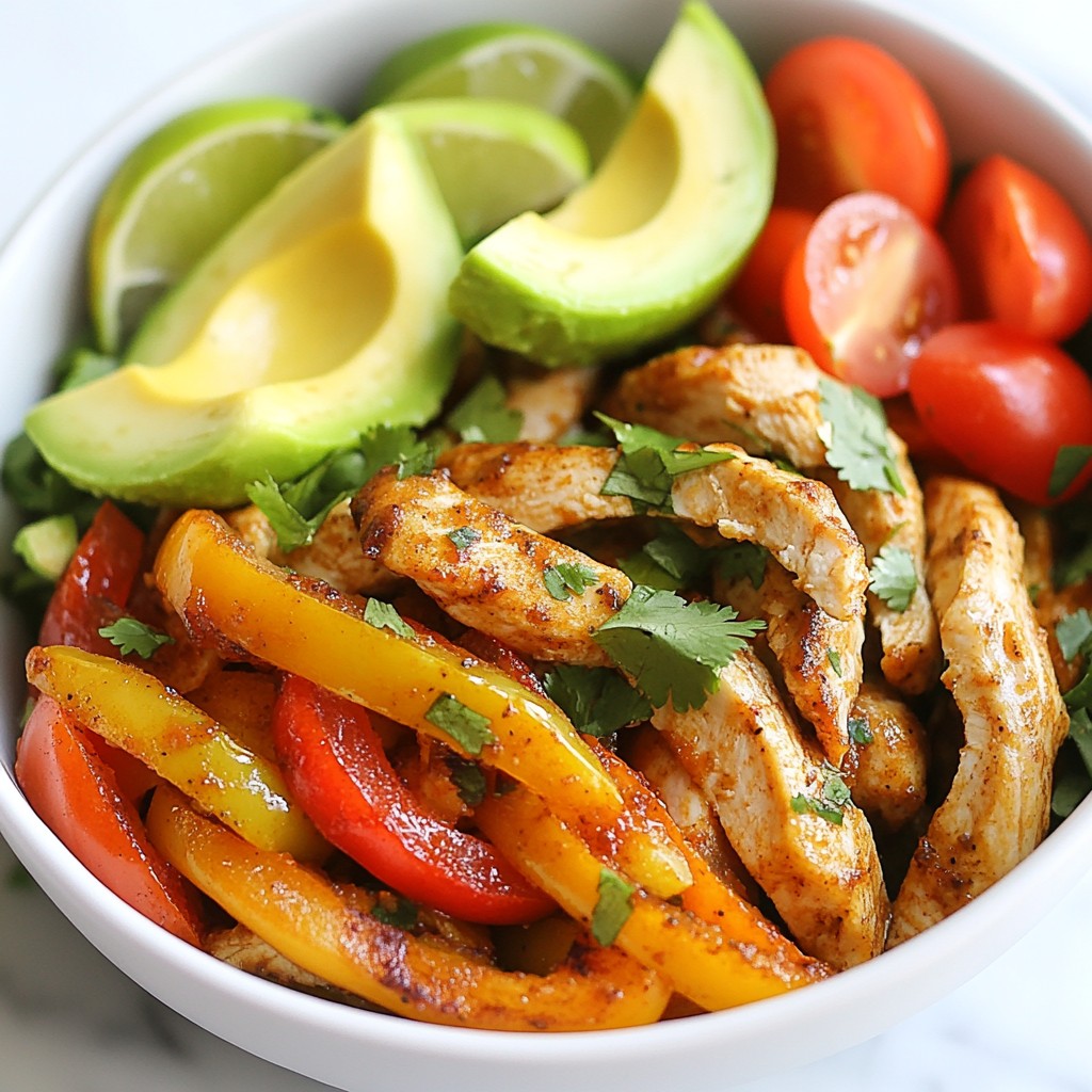 Meal Prep Keto Chicken Fajita Bowls Simple Recipe
