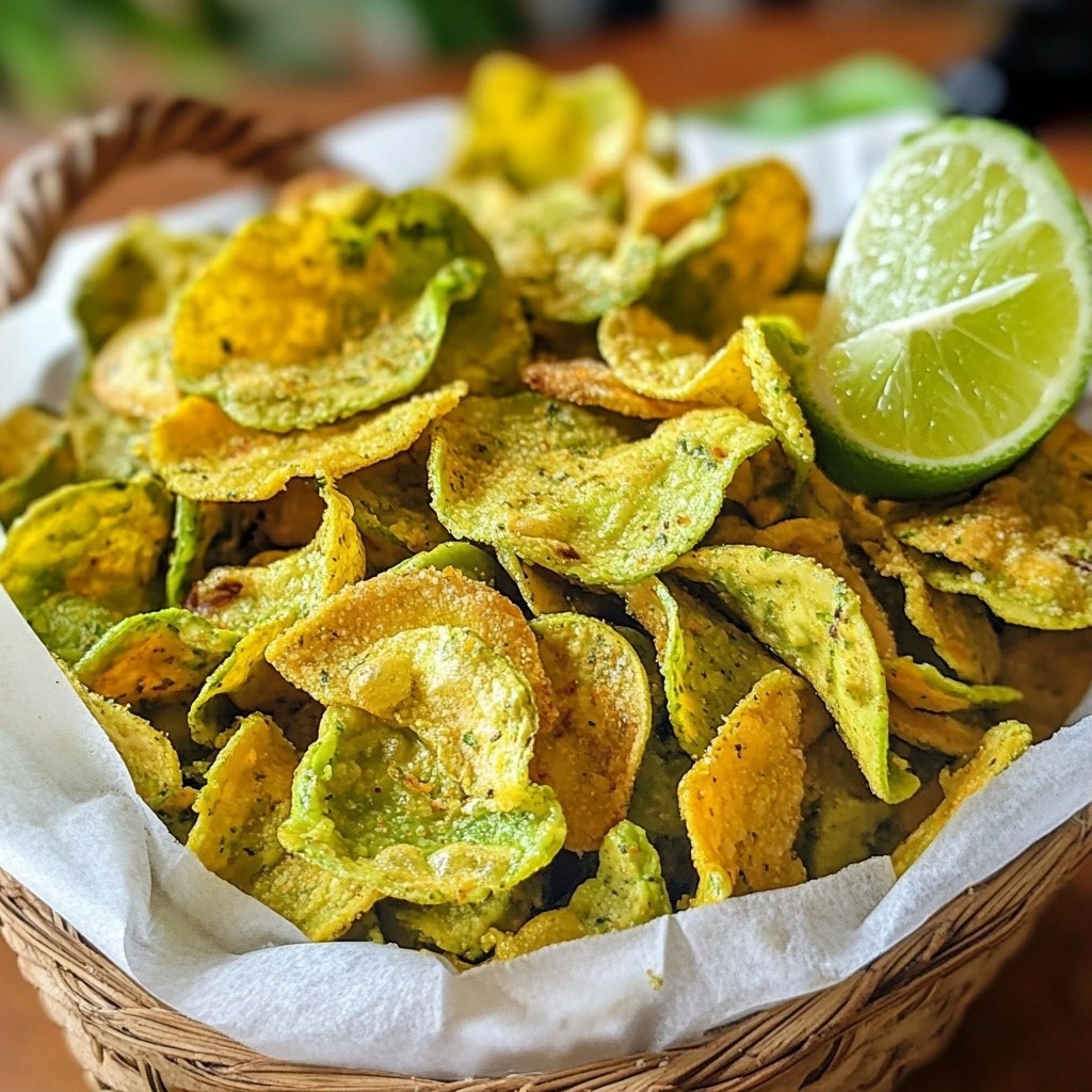 Crunchy Keto Tangy Lime Avocado Chips Delight
