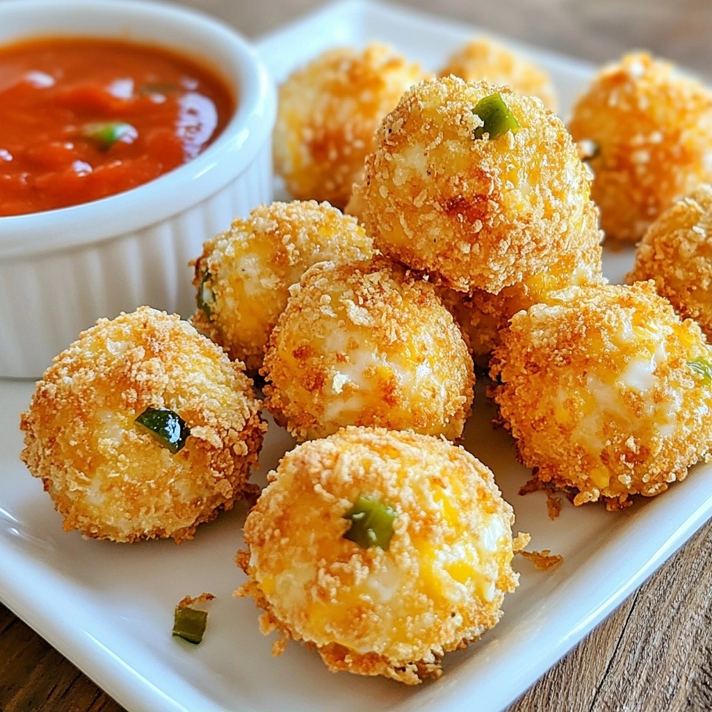 Crunchy Keto Cheddar Jalapeño Cheese Balls Recipe