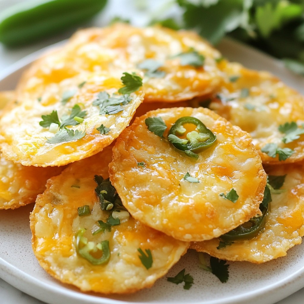 Carb-Free Cheddar Jalapeño Crisps Crunchy Snack Joy