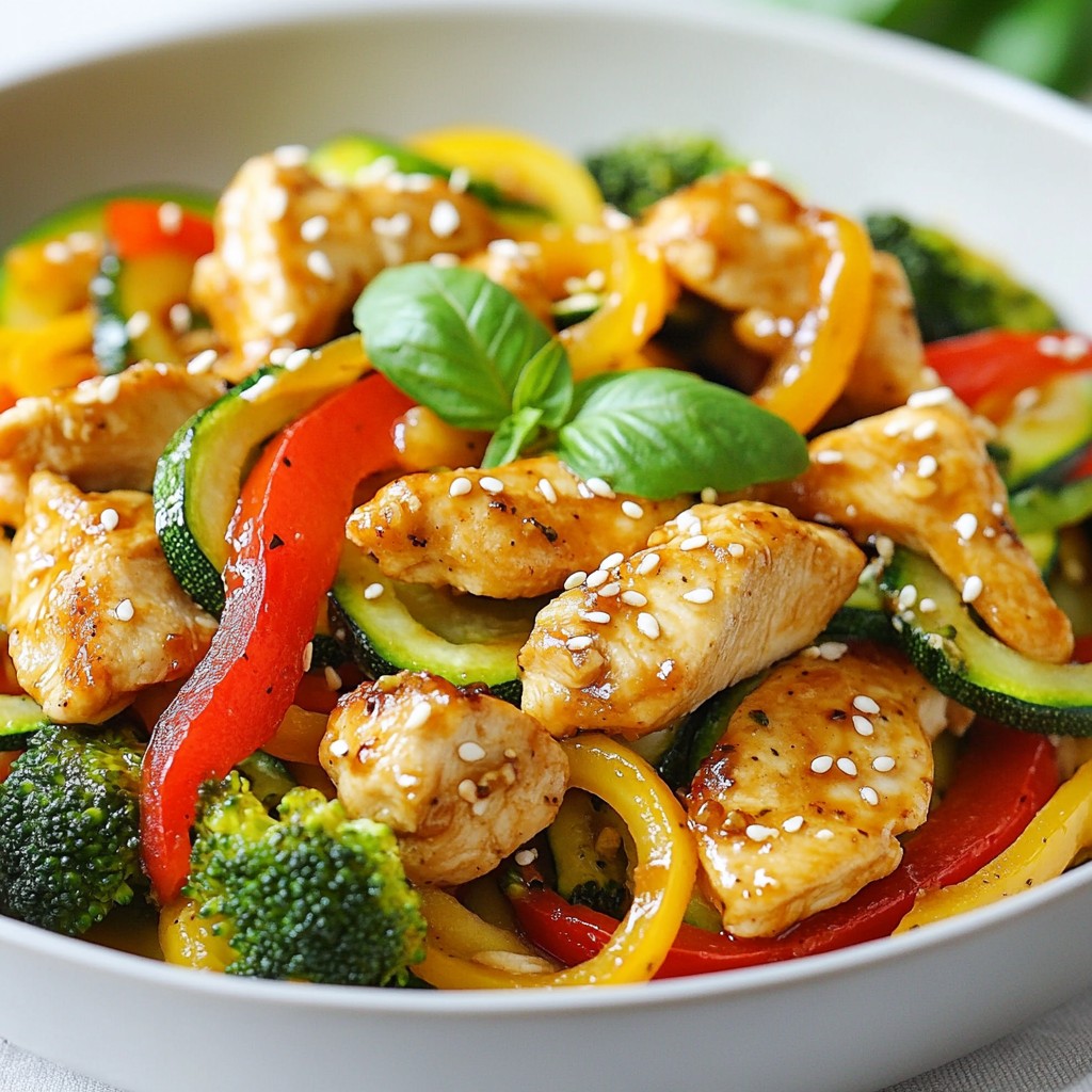 Herbed Keto Chicken Zoodle Stir-Fry Easy and Tasty Meal