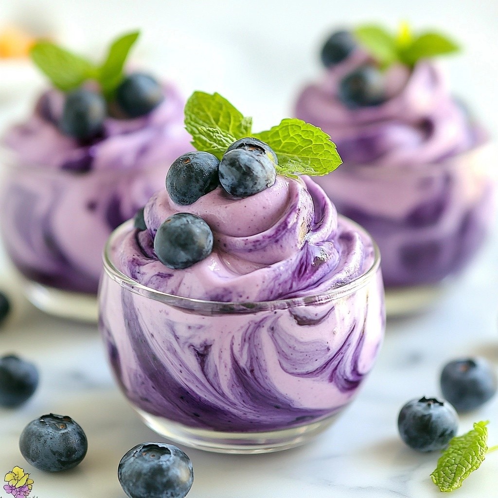 Creamy Keto Blueberry Cheesecake Mousse Delight