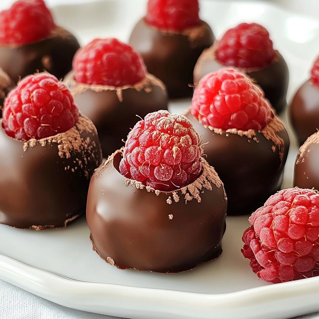 Sugar-Free Chocolate Raspberry Truffle Bites Healthy Treat