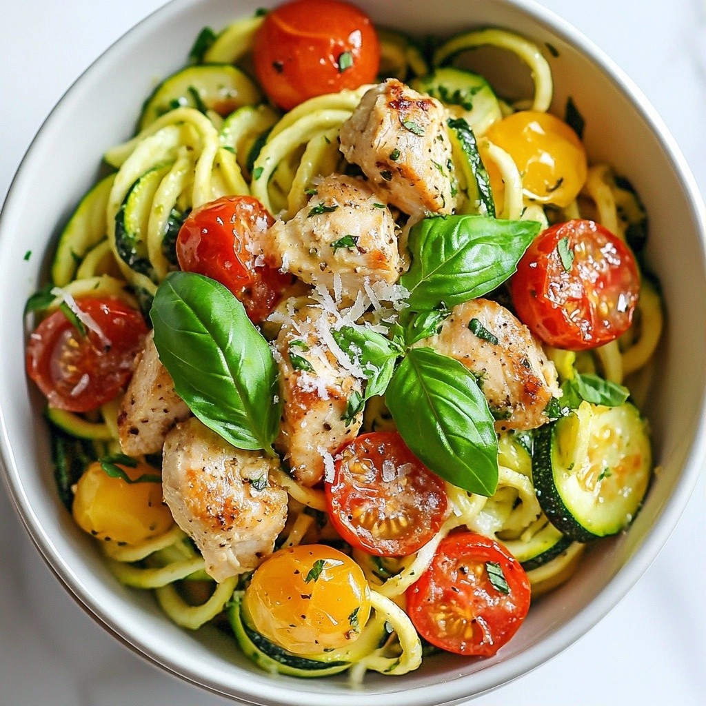 Easy Keto Chicken Zoodle Bowl Simple and Flavorful Dish