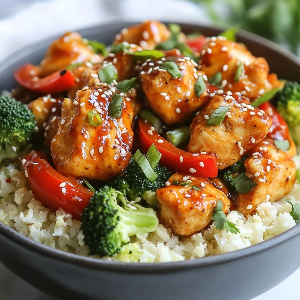 Easy Keto Sweet Chili Chicken Bowls Flavorful Delight