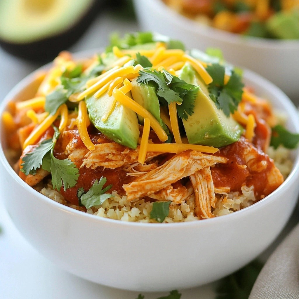 Easy Keto Chicken Enchilada Bowls Flavorful Meal Idea