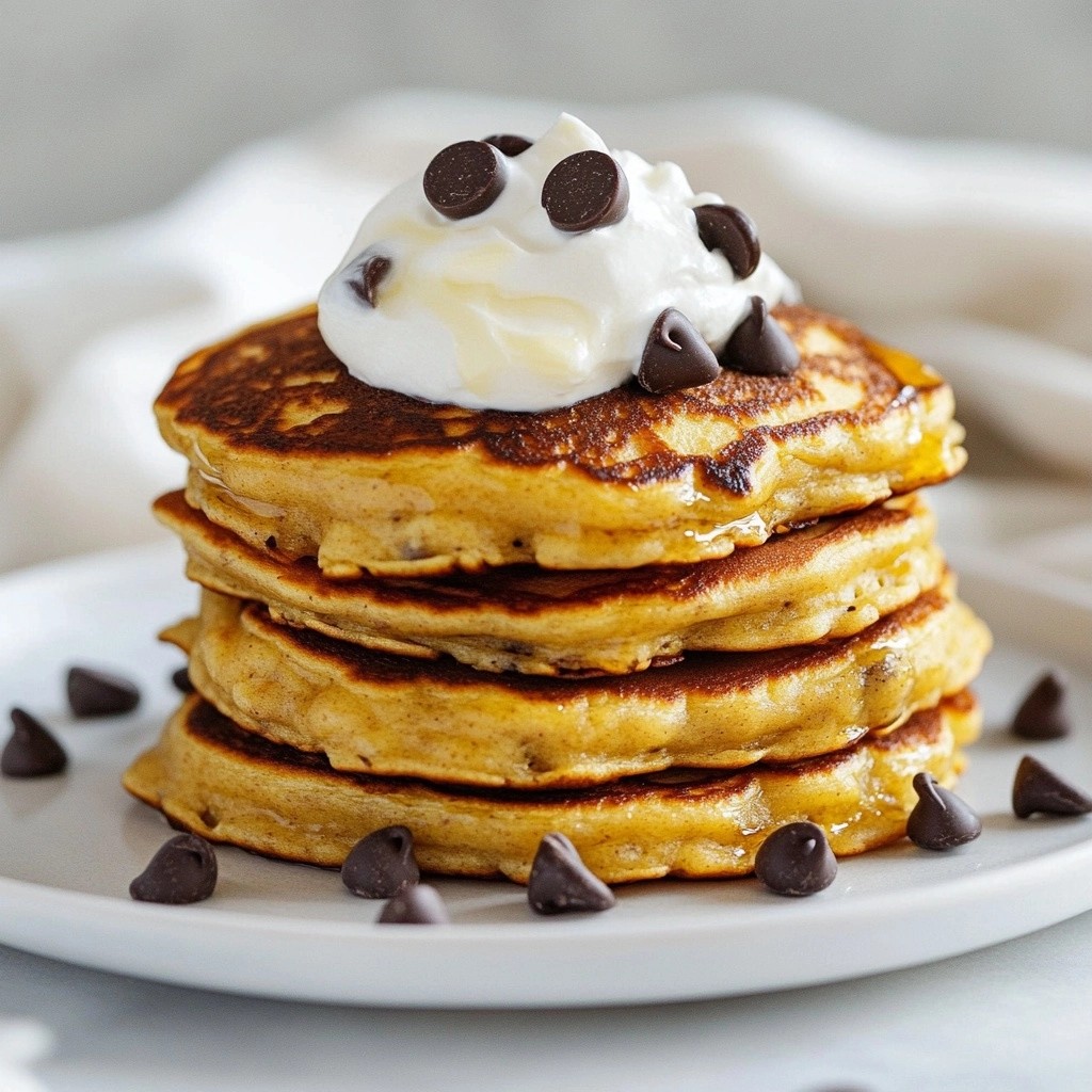 Fluffy Keto Chocolate Chip Banana Pancakes Recipe