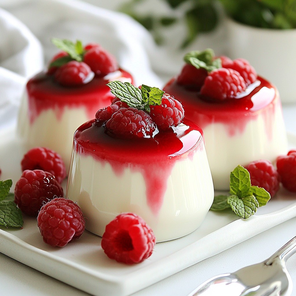 Creamy Sugar-Free Raspberry Panna Cotta Delight