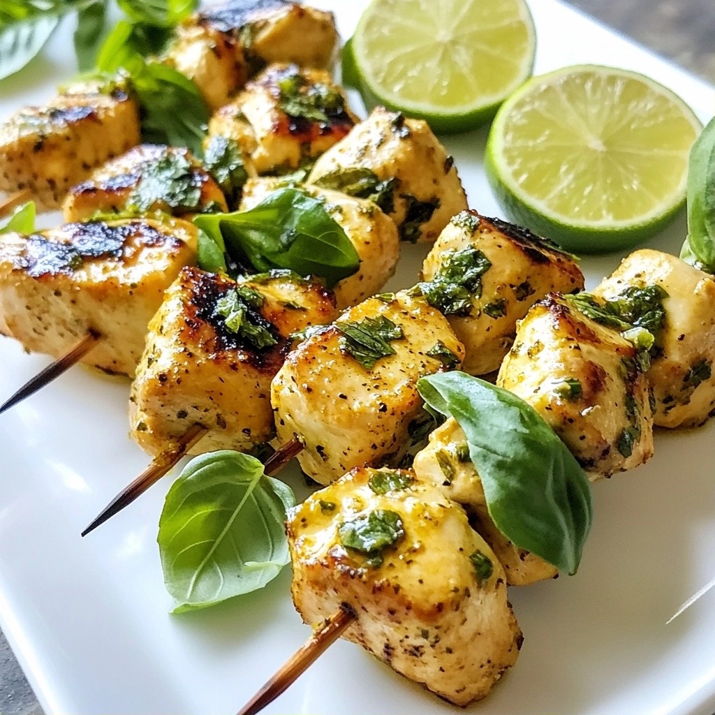 Zesty Low-Carb Basil Lime Chicken Skewers Delight